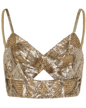 Alberta Ferretti Sleeveless Tops - Brown