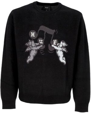 Huf Round-Neck Knitwear - Nero