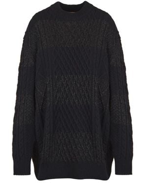 Semicouture Round-Neck Knitwear - Black