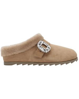 Roger Vivier Belle Vivier Schnallen-Mules - Natur