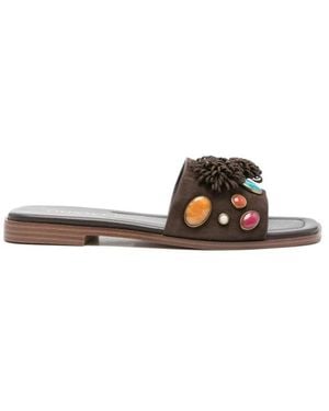 Twinset Sliders - Brown