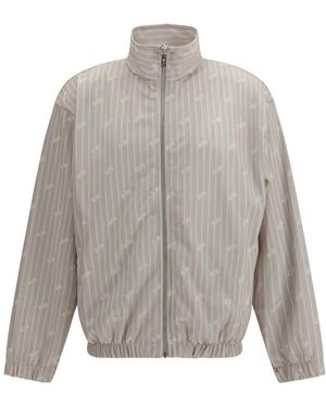 Gcds Gestreifte Trainingsjacke - Grau