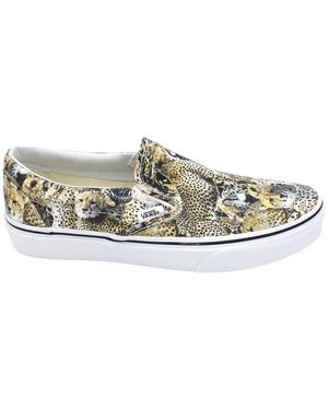 Vans Elastischer Canvas Slip-On Gummisohle Schuh - Mehrfarbig