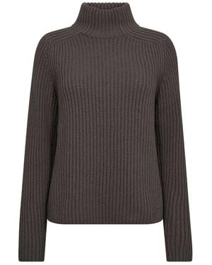 Mos Mosh Hochhals Strickpullover Falcon - Grau