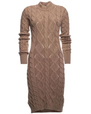 Akep Knitted Dresses - Brown