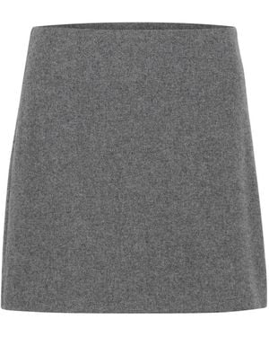 Part Two Rokken ,Grijs ,Wol Grijze Flanel Melange Rok