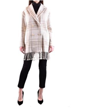 Dondup Double-Breasted Coats - White