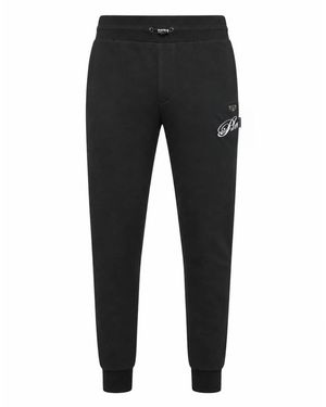 Philipp Plein Broeken ,Zwart ,Katoen Joggingbroek Teddy
