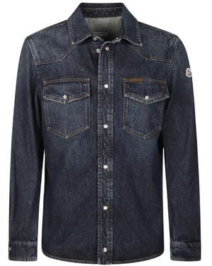 Moncler Denim Shirts - Blu