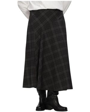 Object Rokken ,Grijs ,Polyester Diena Lange Rok - Zwart
