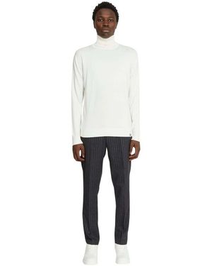 John Richmond Pullover mit kontrastierendem Rollkragen - Weiß