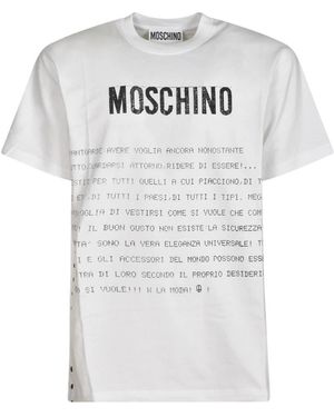 Moschino Logo Print T-Shirt - Wit