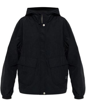 KENZO Jassen ,Zwart ,Polyester Lichtgewicht Jas Met Capuchon - Blauw