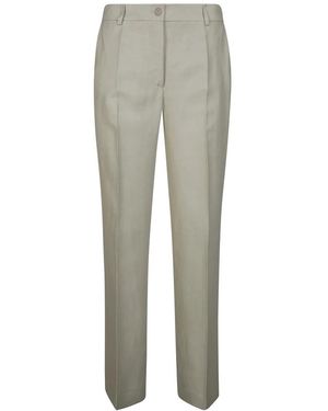 P.A.R.O.S.H. Geplooide Straight-Leg Broek - Grijs