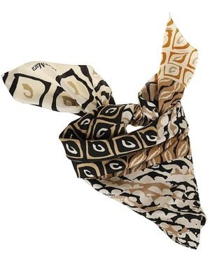 Max Mara Carre 90 Foulard - Zwart