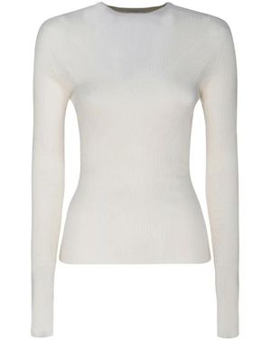 Lanvin Milchweißer kaschmir rippstrickpullover - Grau