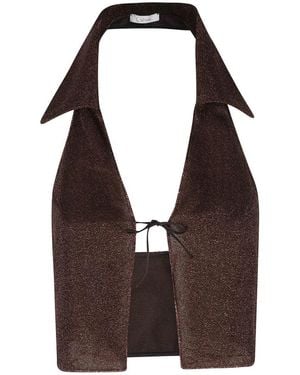 Oséree Tops ,Bruin ,Lumiere Polo Top
