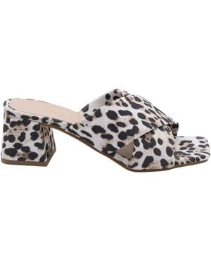 E mia Heeled Mules - Gris