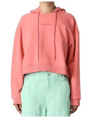 Stella McCartney Hoodie Met Logoprint En Trekkoord - Rood
