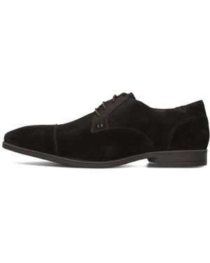 Stefano Lauran Braune Wildlederschuhe Mit Schnalle - Schwarz