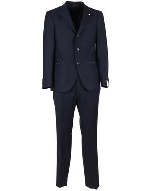 Luigi Bianchi Single Breasted Suit - Blauw