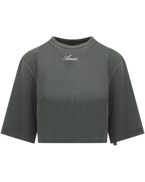 Amiri Cropped Tee - Grau