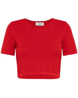 Laneus Round-Neck Knitwear - Rojo