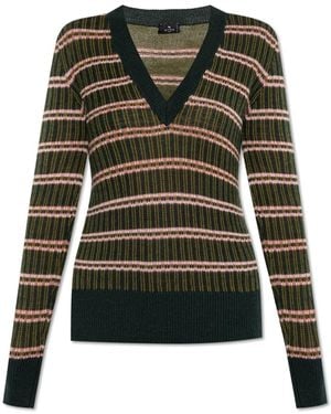 Etro V-Neck Knitwear - Green