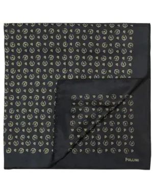 Pollini Monogram Zijden Sjaal All Over Print - Zwart