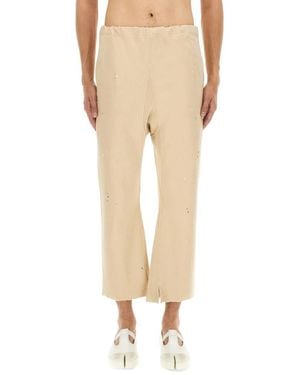 Maison Margiela Cropped Trousers - Natural