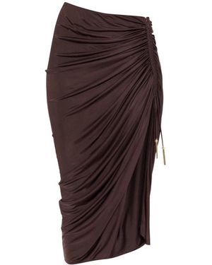 Balmain Midi Skirts - Marron