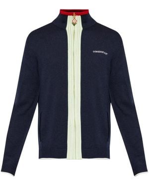 CASABLANCA Logo-Gebrodeerd Ritsvest - Blauw