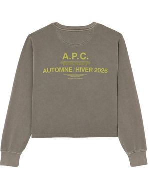 A.P.C. Sweatshirt Met Print Voor De Herfst - Grijs