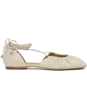 Kazar Cremefarbene Ballerinas Mit Ausgeschnittener Oberseite - Mettallic