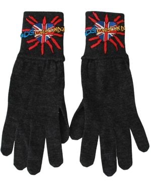 Dolce & Gabbana Wollhandschuhe Im Union-Jack-Design - Schwarz