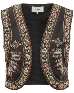 Ba&sh Jassen ,Veelkleurig ,Mouwloze Vest - Zwart