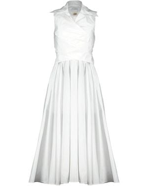 Patou Draped Midi Dress - Wit