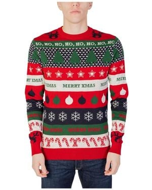 Only & Sons Round-Neck Knitwear - Rojo