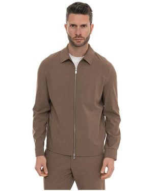 Marco Pescarolo Jassen ,Bruin ,Wol Jacket
