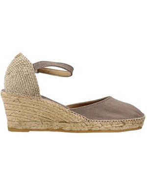Toni Pons Espadrille Sleehakken Met Enkelband - Metallic