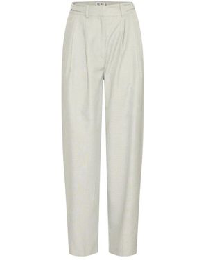 Ichi Straight Trousers - White