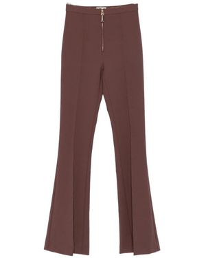 Elisabetta Franchi Wide Trousers - Brown