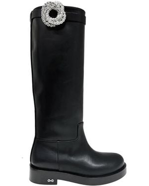 Mach & Mach High Boots - Black