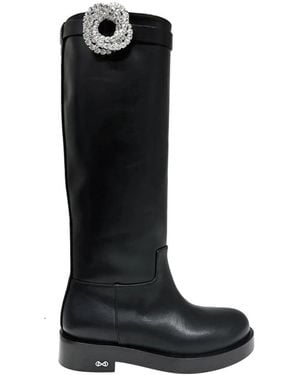 Mach & Mach High Boots - Noir