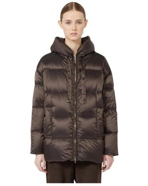Max Mara Jassen ,Bruin ,Korte Ruime Puffer Jas