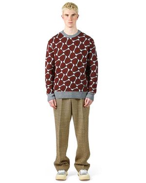 Philippe Model Herren Rost Crewneck Pullover - Rot