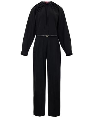 Gucci Jumpsuits & Playsuits ,Zwart ,Wol Stretch Wol Jumpsuit