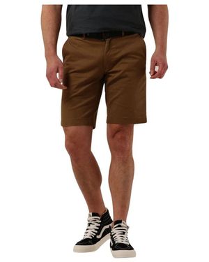 Calvin Klein Moderne Twill Slim Short Mit Gürtel - Braun