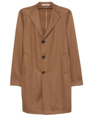 Tagliatore Jassen ,Bruin ,Leer Colorado Single-Breasted Coat