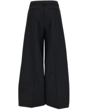 Thelatest Broeken ,Zwart ,Wol Wijde Broek